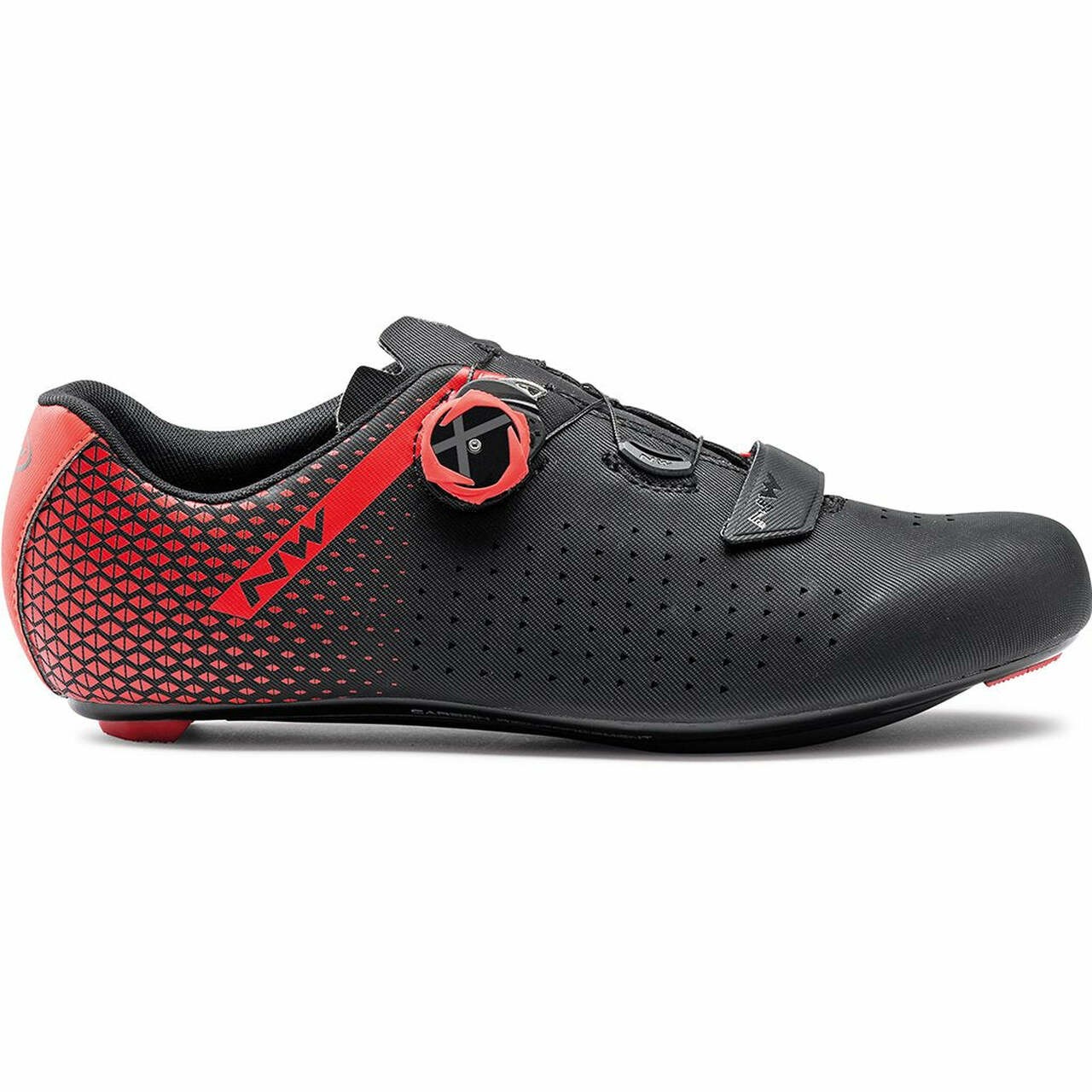 NORTHWAVE CORE PLUS 2 SHOES BLACK/RED